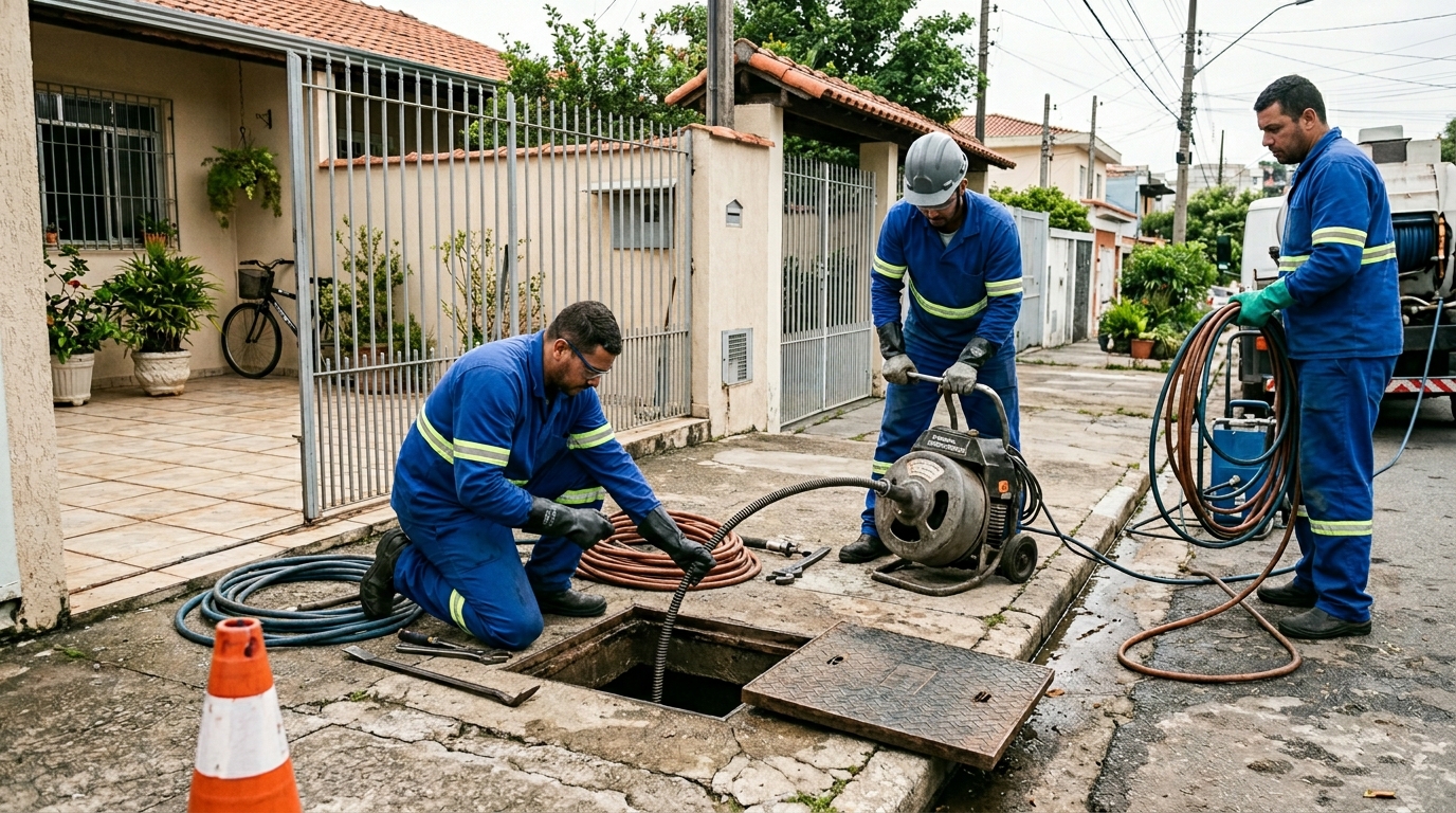 Desentupimento de esgoto em Guarulhos-SP